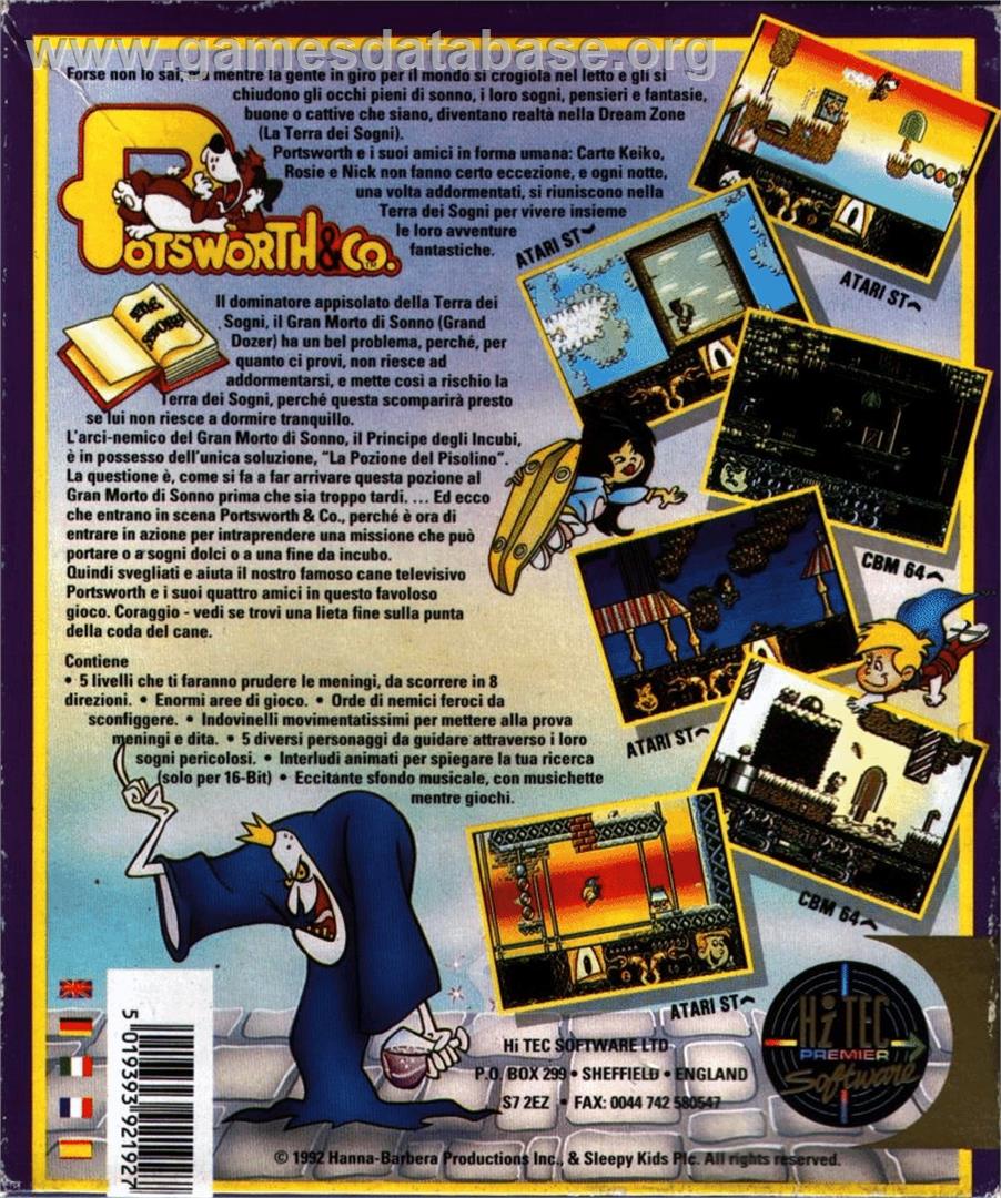Potsworth And Co. - Commodore 64 - Artwork - Box Back