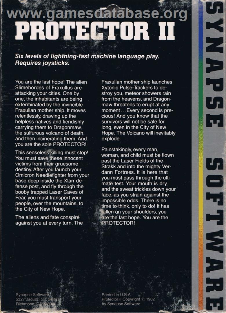 Protector 2 - Commodore 64 - Artwork - Box Back