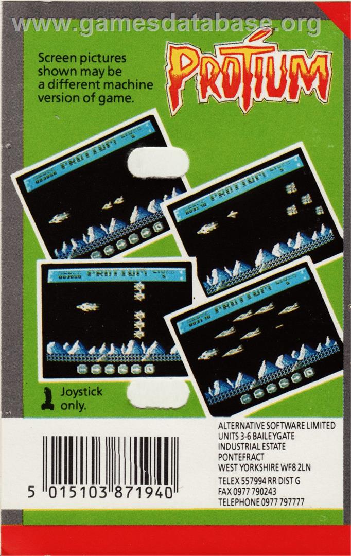 Protium - Commodore 64 - Artwork - Box Back