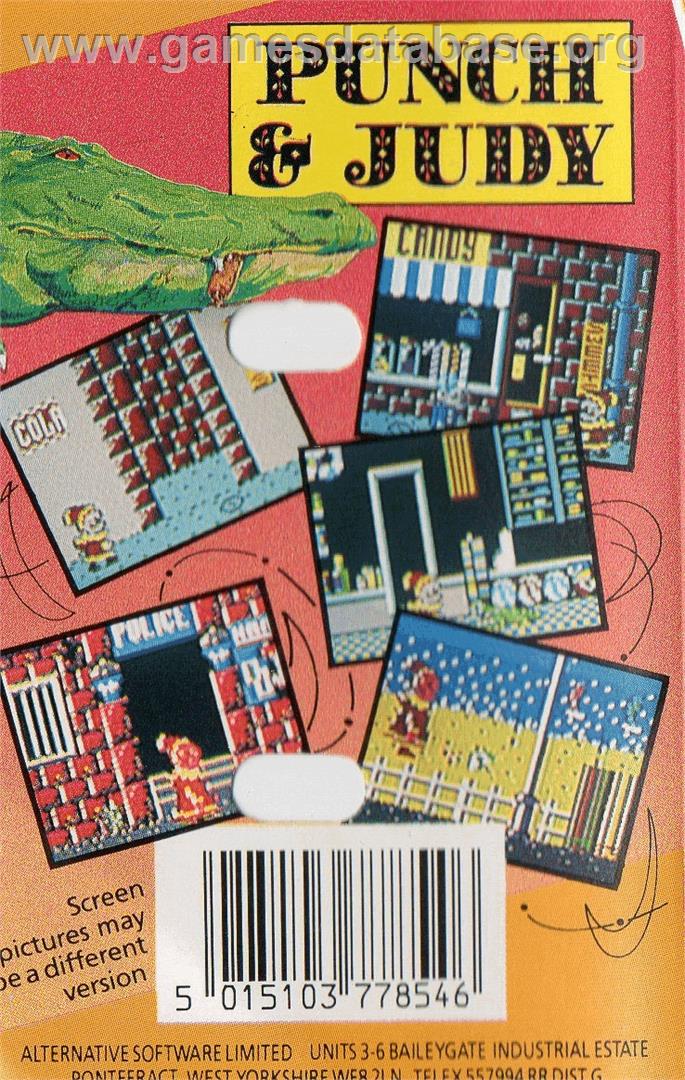 Punch And Judy - Commodore 64 - Artwork - Box Back