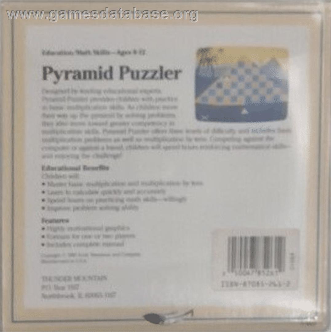 Pyramid Puzzler - Commodore 64 - Artwork - Box Back