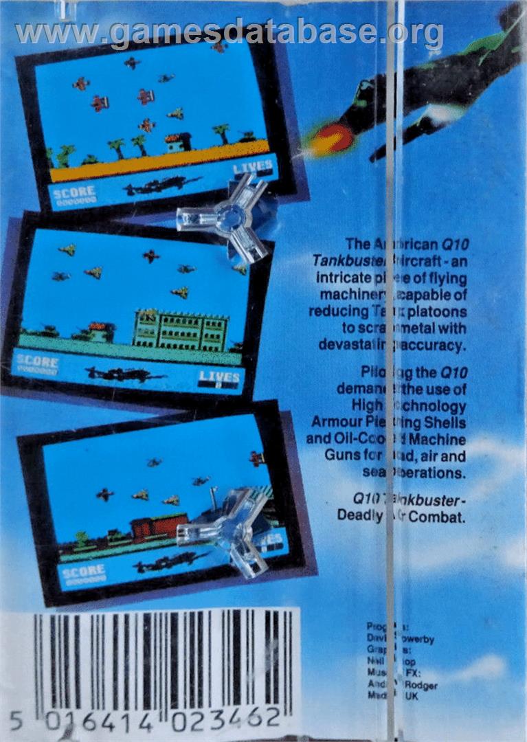 Q10 Tankbuster - Commodore 64 - Artwork - Box Back