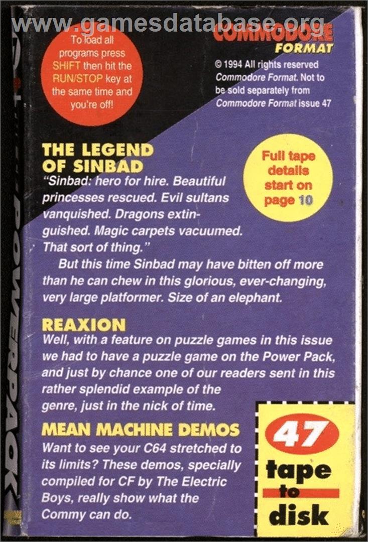 Reaxion (Future Publishing) - Commodore 64 - Artwork - Box Back