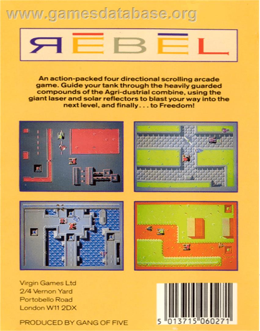 Rebel - Commodore 64 - Artwork - Box Back