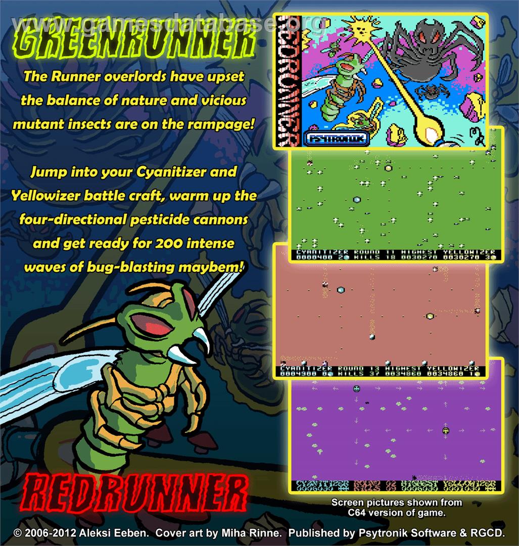 Redrunner - Commodore 64 - Artwork - Box Back