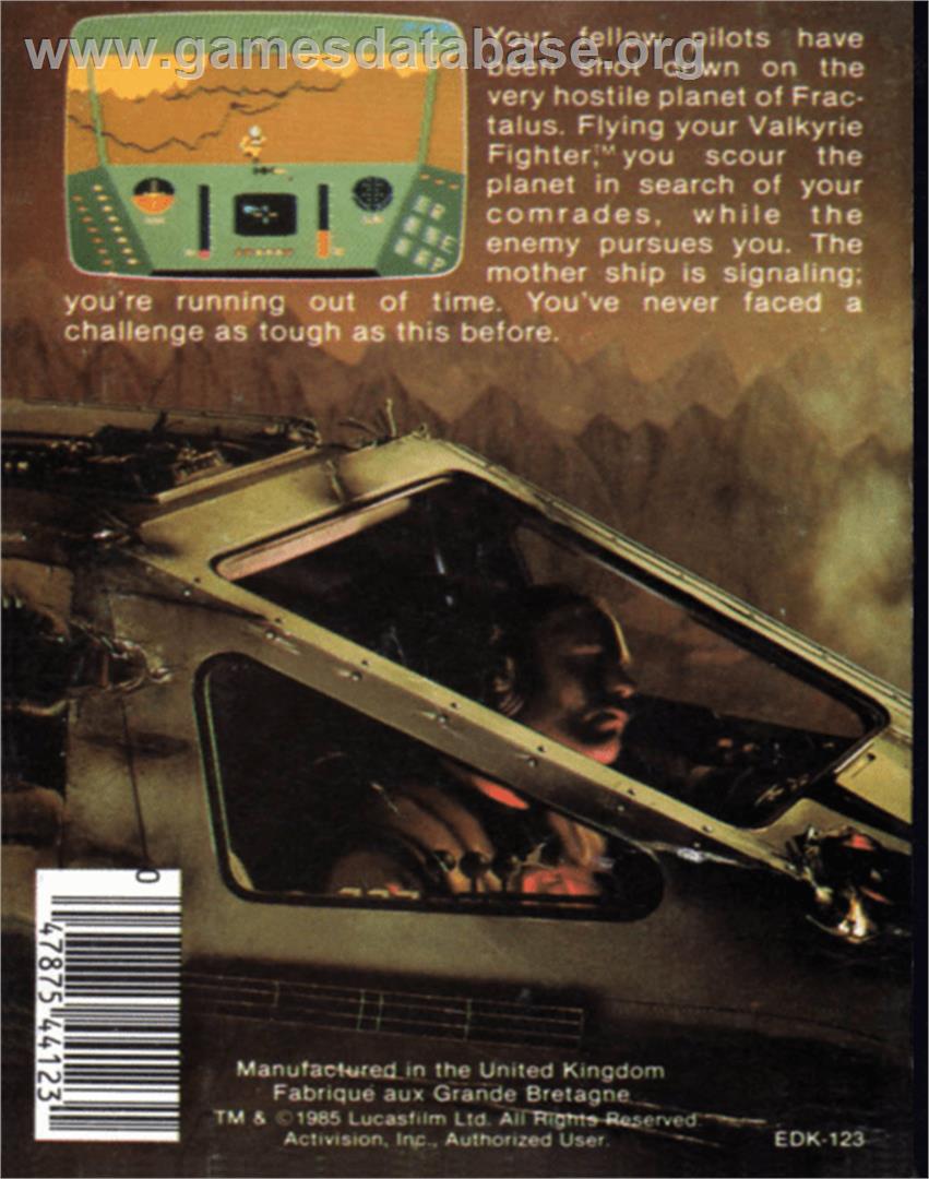 Rescue on Fractalus! - Commodore 64 - Artwork - Box Back