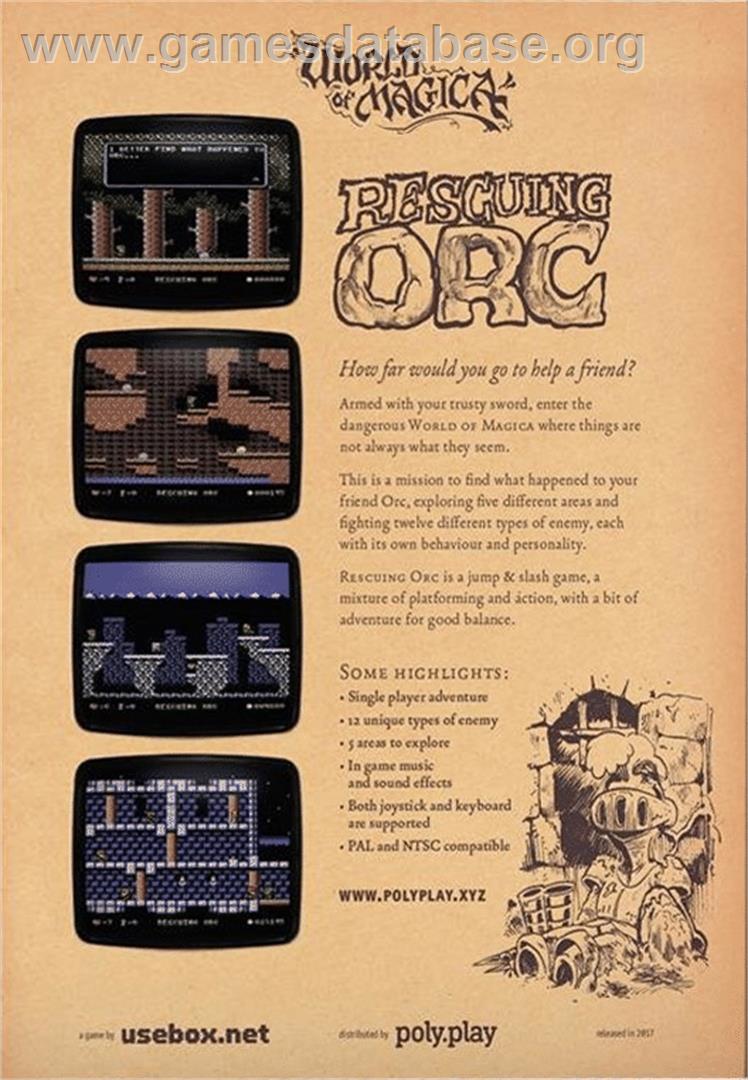 Rescuing Orc - Commodore 64 - Artwork - Box Back