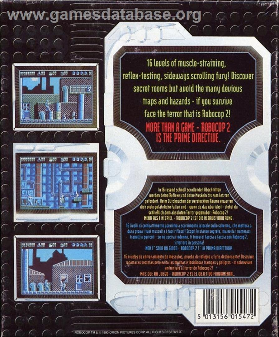 Robocop 2 - Commodore 64 - Artwork - Box Back