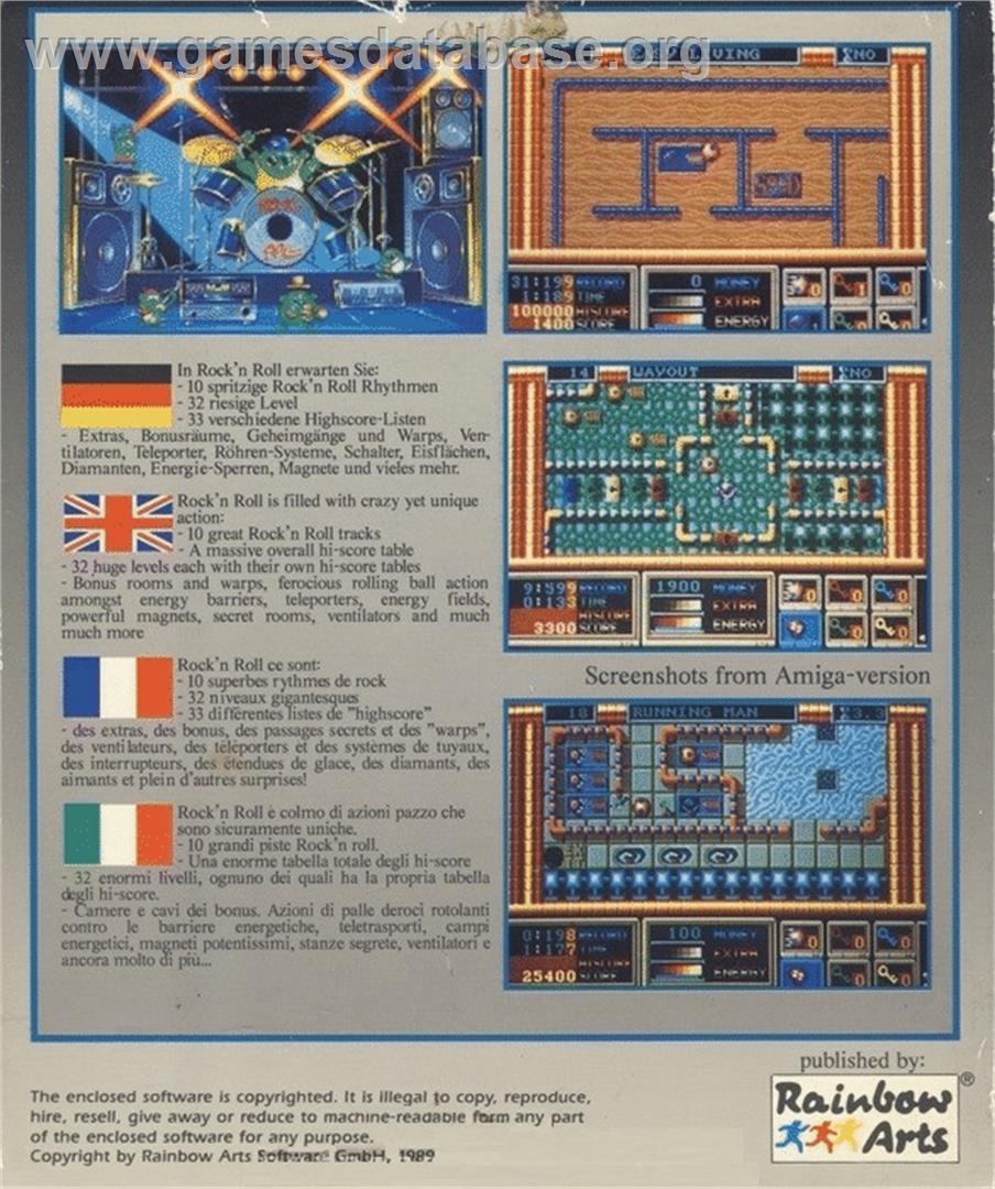 Rock 'n Roll - Commodore 64 - Artwork - Box Back