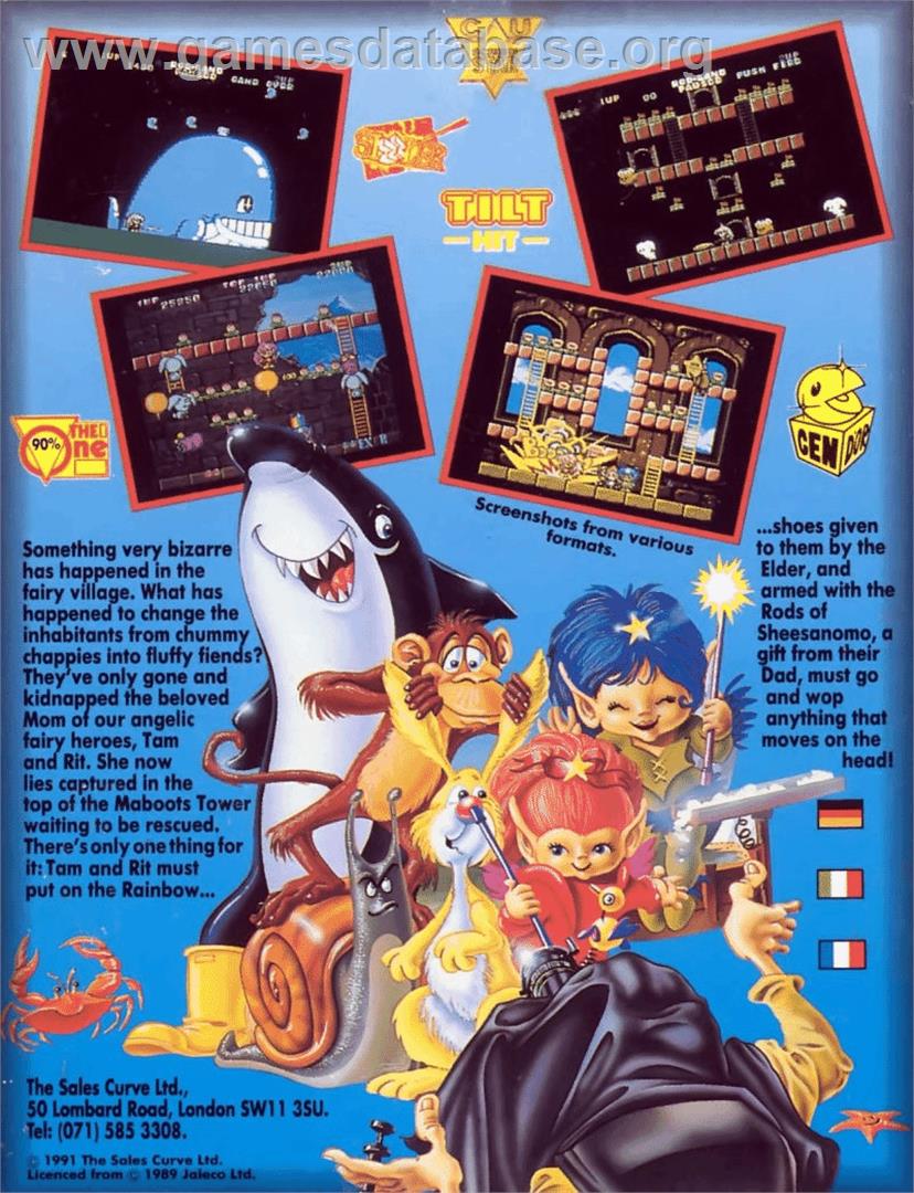 Rodland - Commodore 64 - Artwork - Box Back