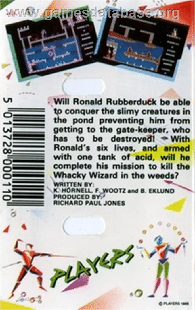 Ronald Rubberduck - Commodore 64 - Artwork - Box Back