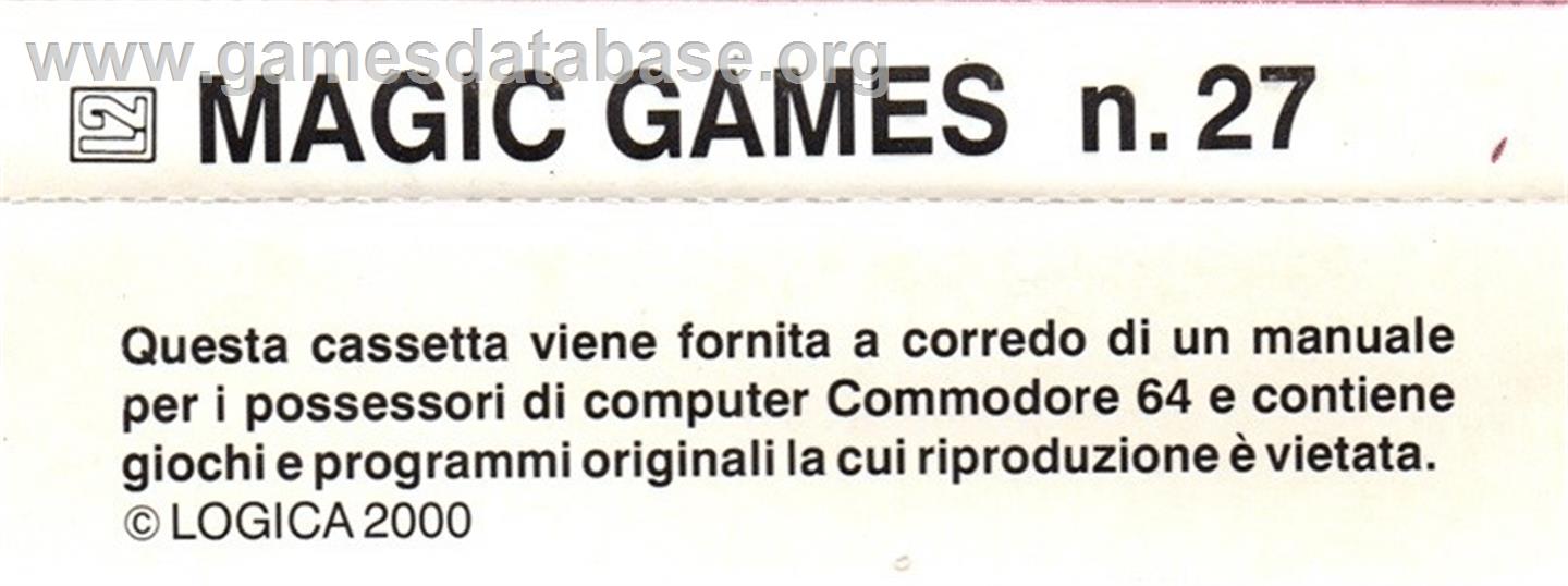 Run Like Hell - Commodore 64 - Artwork - Box Back
