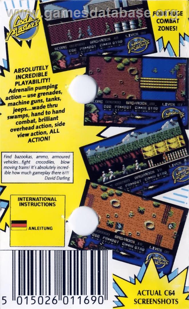 SAS Combat Simulator - Commodore 64 - Artwork - Box Back