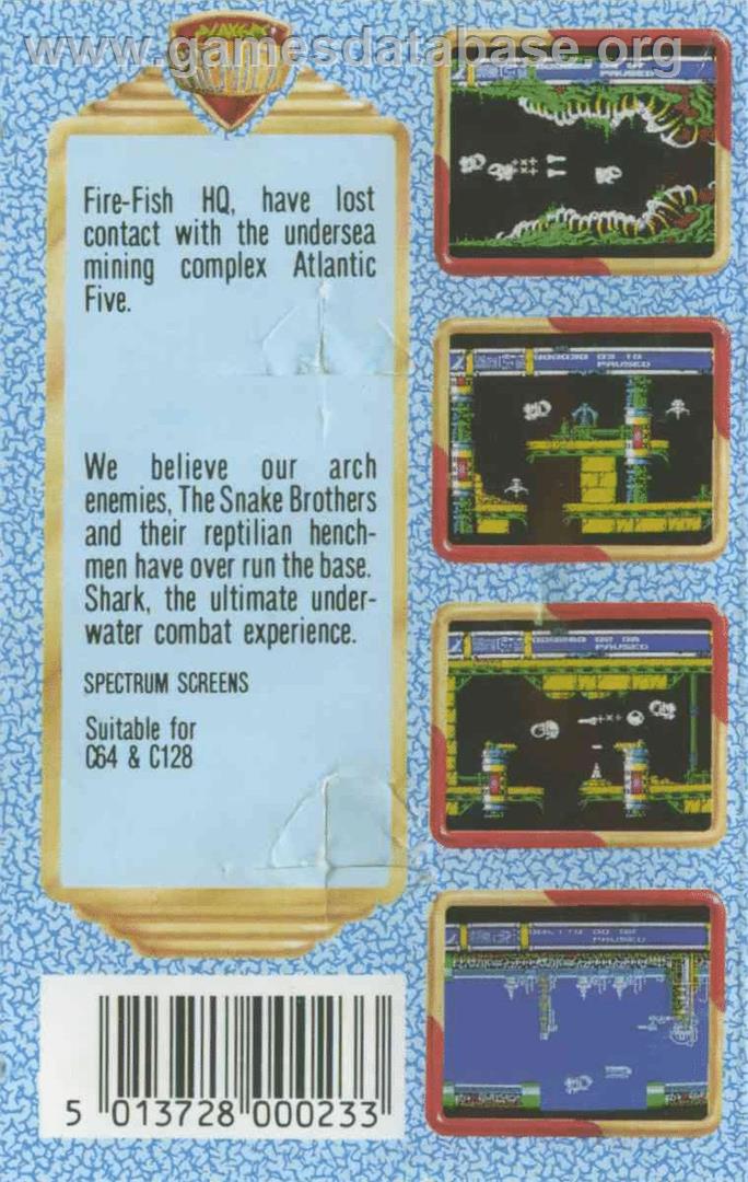 Shark - Commodore 64 - Artwork - Box Back