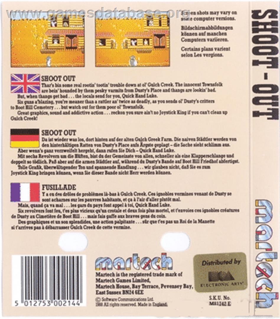 Shoot Out - Commodore 64 - Artwork - Box Back