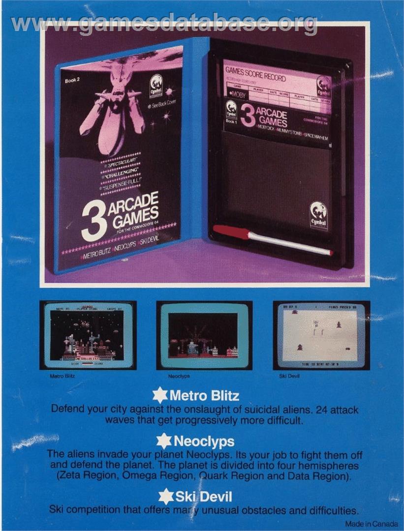 Ski-devil - Commodore 64 - Artwork - Box Back