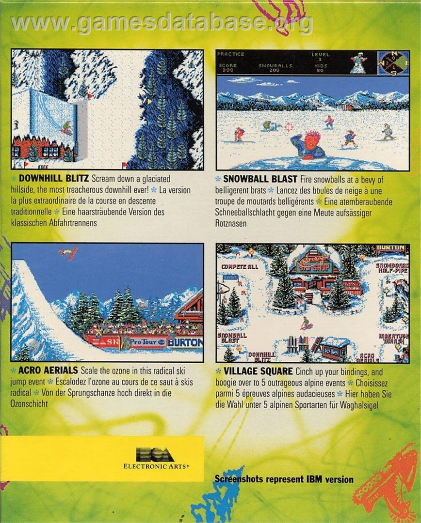 Ski or Die - Commodore 64 - Artwork - Box Back
