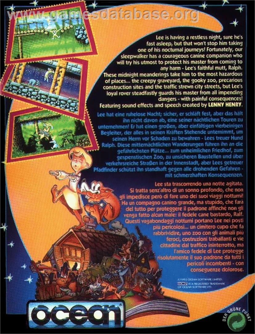 Sleepwalker (Ocean) - Commodore 64 - Artwork - Box Back