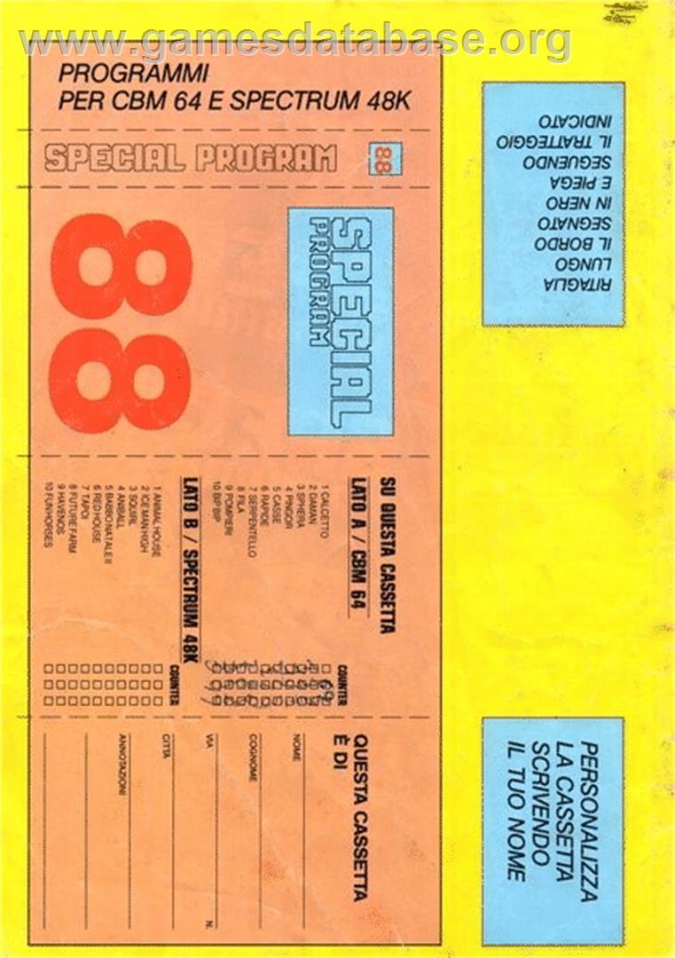 Sliding Skill - Commodore 64 - Artwork - Box Back