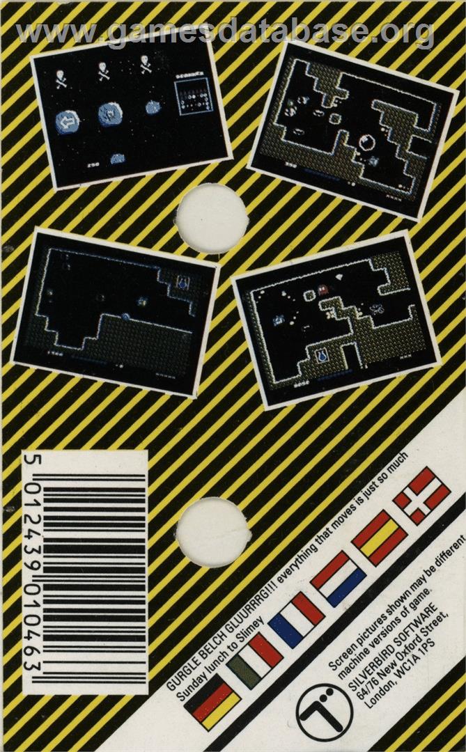 Slimey's Mine - Commodore 64 - Artwork - Box Back