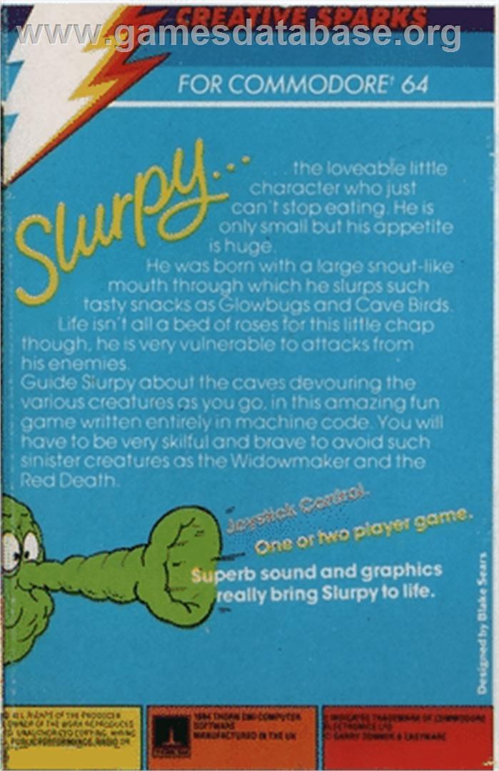 Slurpy - Commodore 64 - Artwork - Box Back