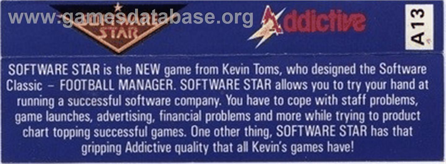 Software Star - Commodore 64 - Artwork - Box Back