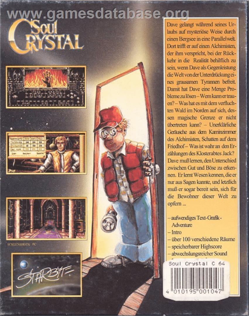 Soul Crystal - Commodore 64 - Artwork - Box Back