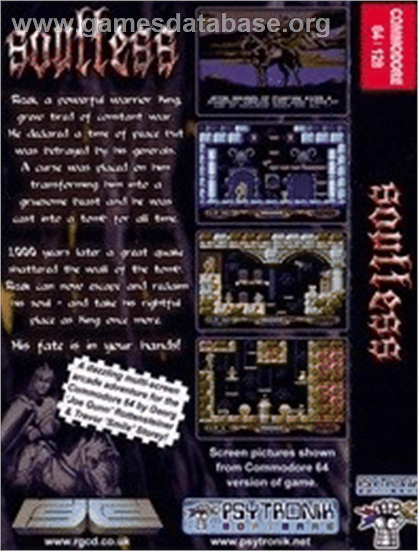 Soulless - Commodore 64 - Artwork - Box Back
