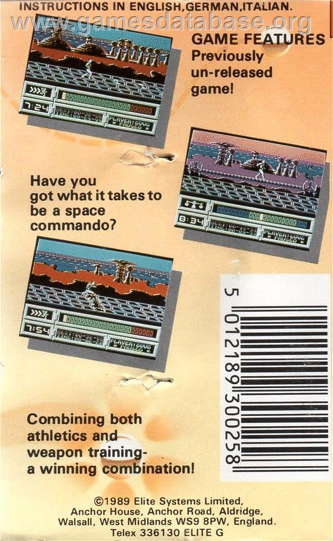Space Academy - Commodore 64 - Artwork - Box Back