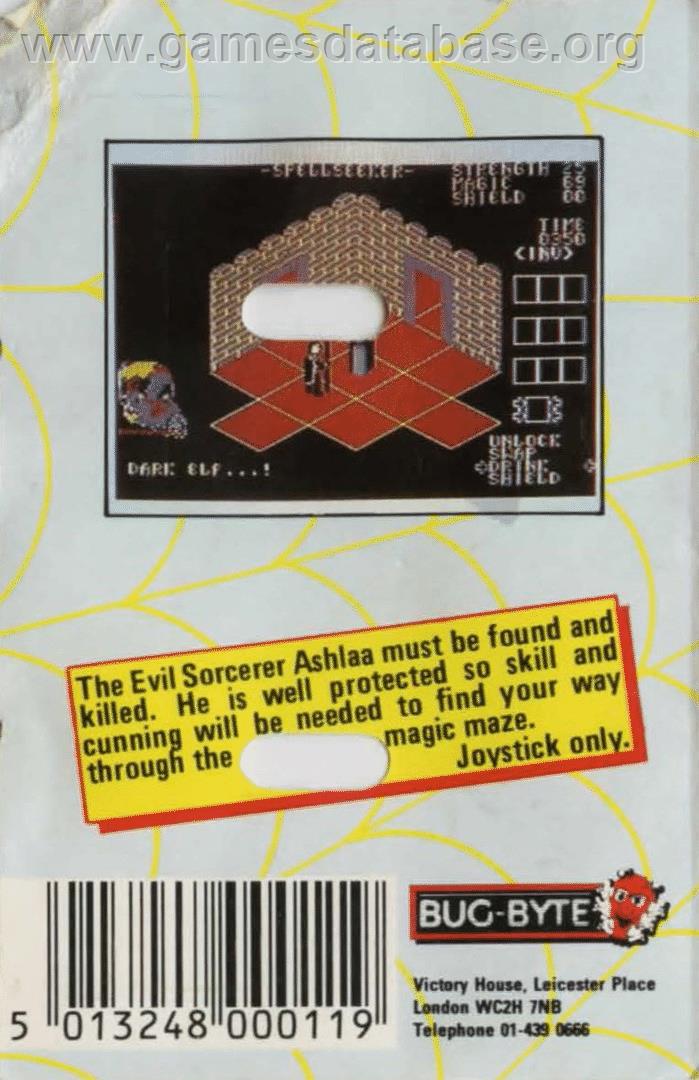 Spellseeker - Commodore 64 - Artwork - Box Back