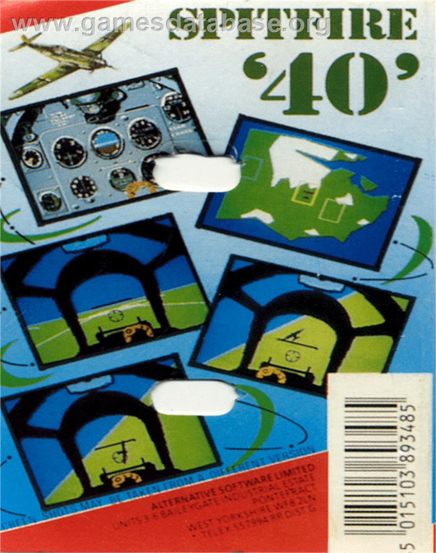 Spitfire '40 - Commodore 64 - Artwork - Box Back
