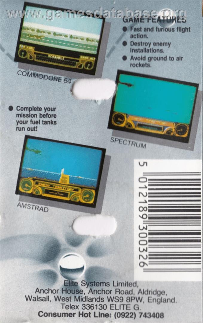 Spitfire - Commodore 64 - Artwork - Box Back