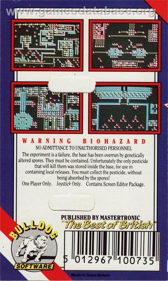 Spore - Commodore 64 - Artwork - Box Back