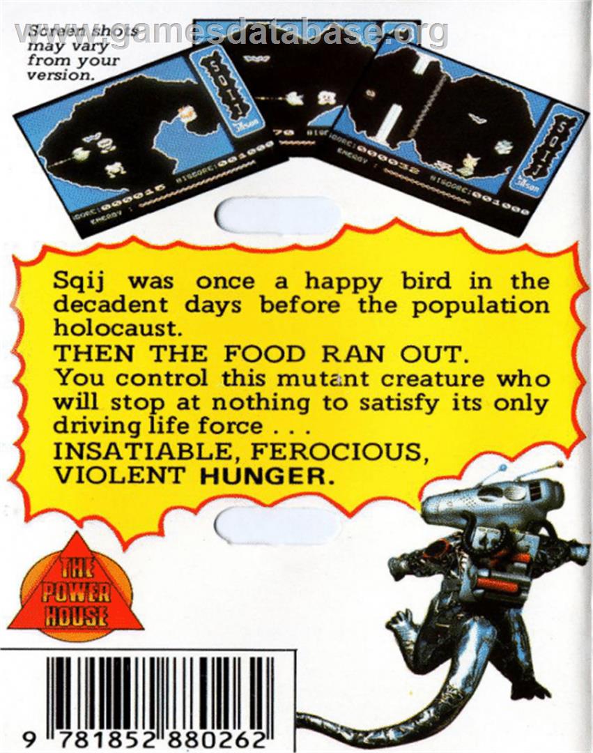 Sqij! - Commodore 64 - Artwork - Box Back