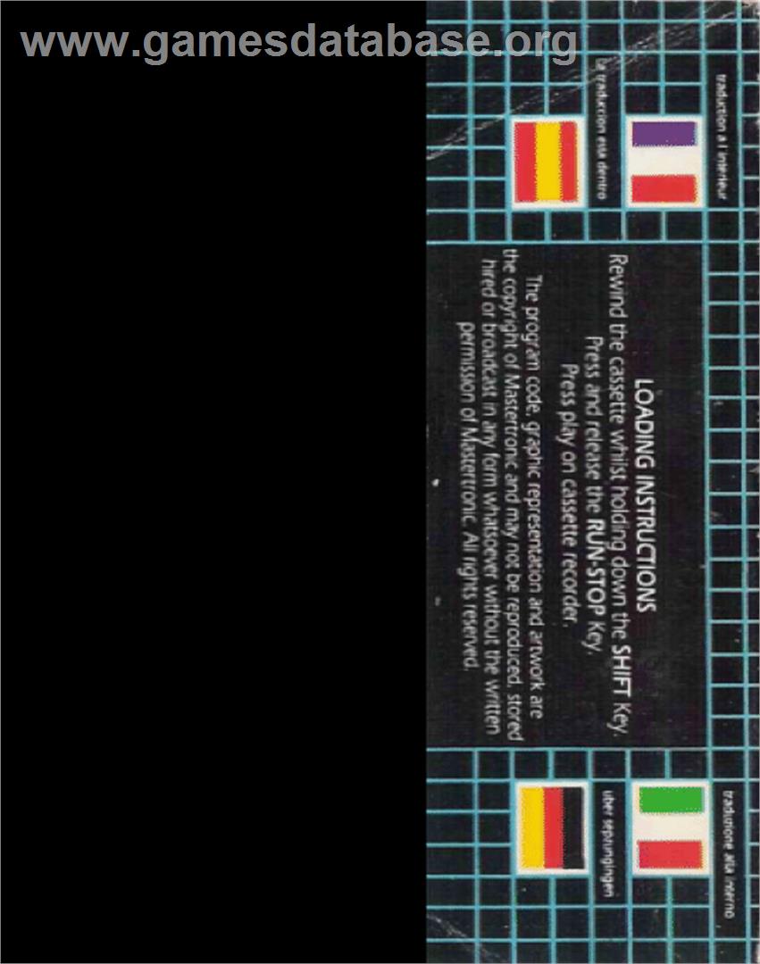 Star Race (Mastertronic) - Commodore 64 - Artwork - Box Back