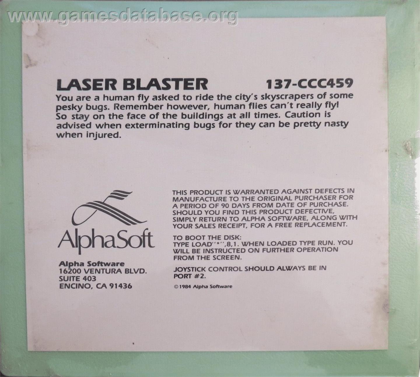 Star Tracker - Commodore 64 - Artwork - Box Back