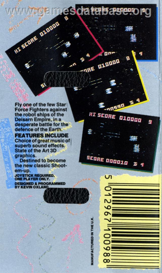 Starforce Fighter - Commodore 64 - Artwork - Box Back