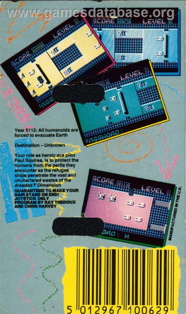 Starforce Nova - Commodore 64 - Artwork - Box Back