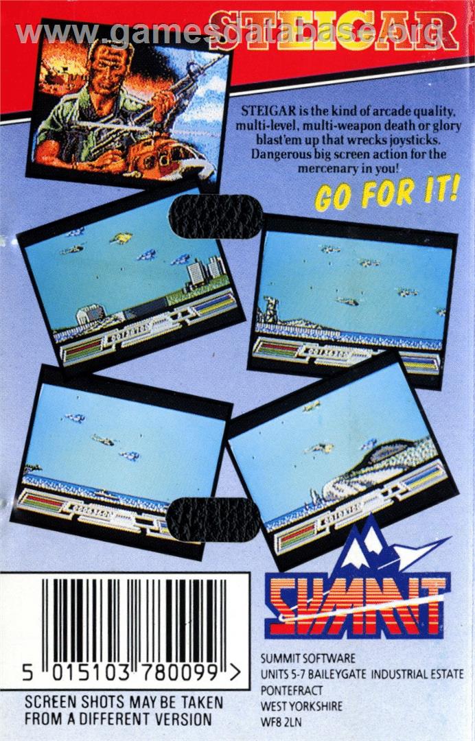 Steigar - Commodore 64 - Artwork - Box Back