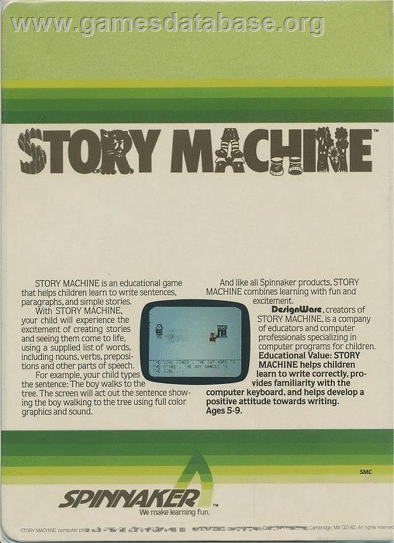 Story Machine - Commodore 64 - Artwork - Box Back