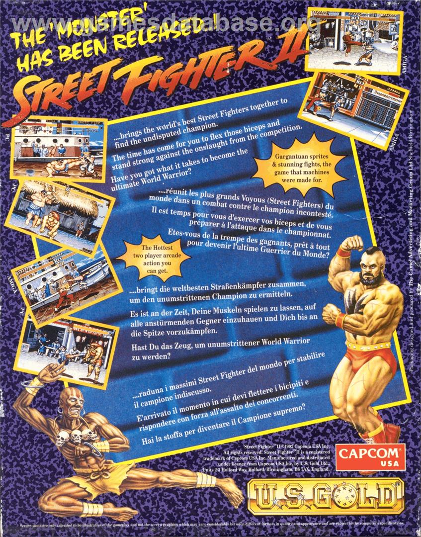 Street Fighter 2 - Commodore 64 - Artwork - Box Back
