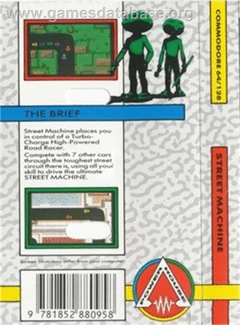 Street Machine - Commodore 64 - Artwork - Box Back