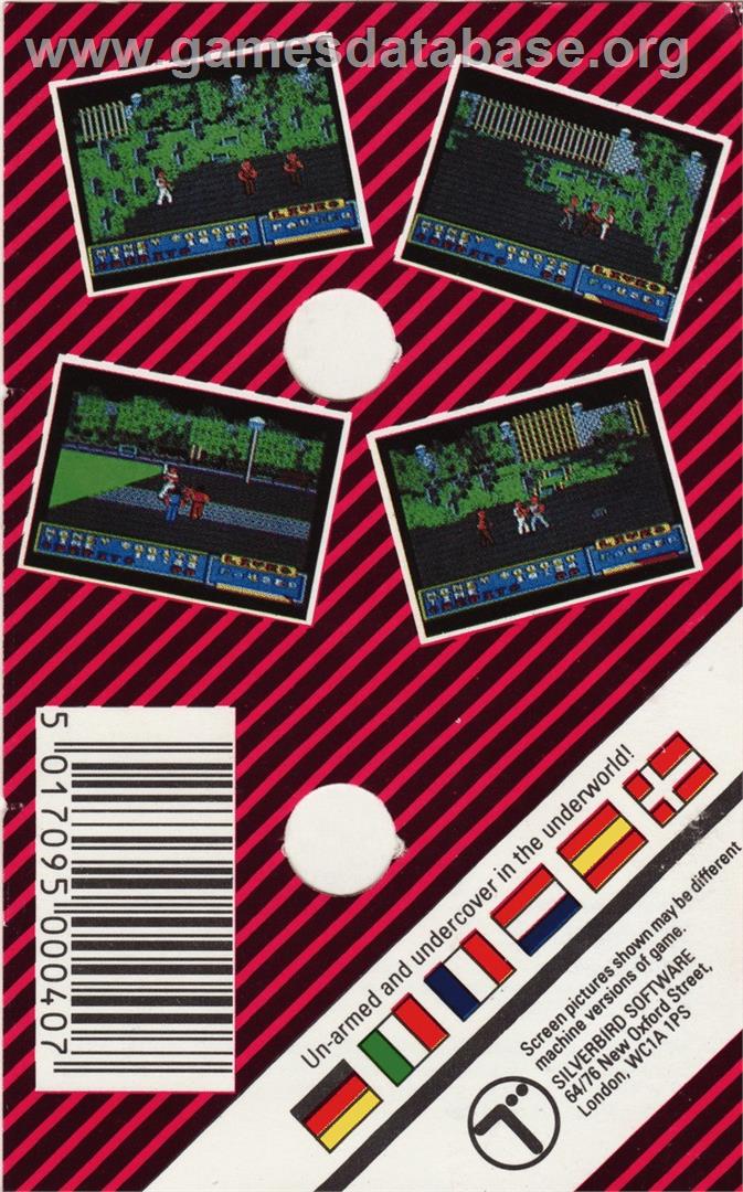 Street Warriors - Commodore 64 - Artwork - Box Back