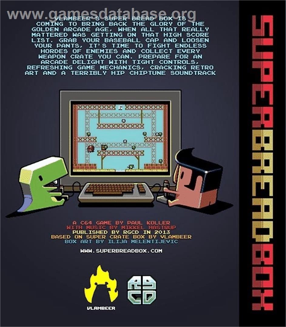 Super Bread Box - Commodore 64 - Artwork - Box Back