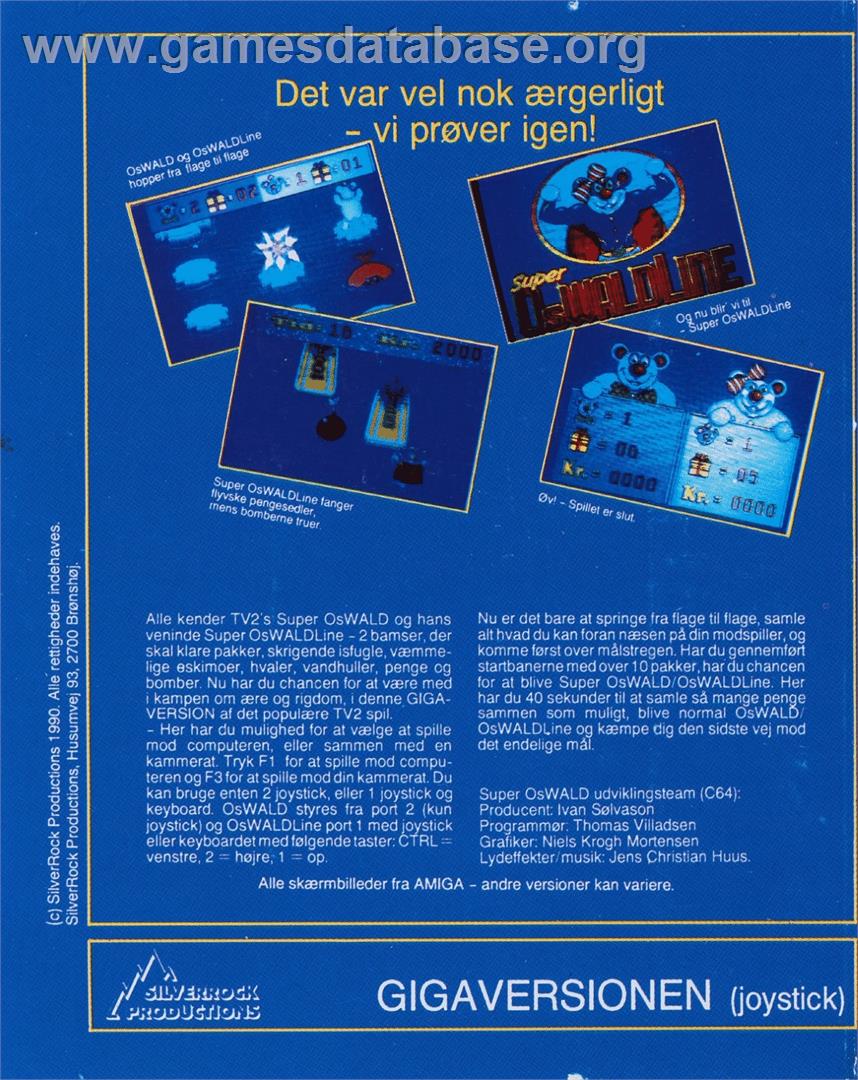 Super Oswald - Commodore 64 - Artwork - Box Back