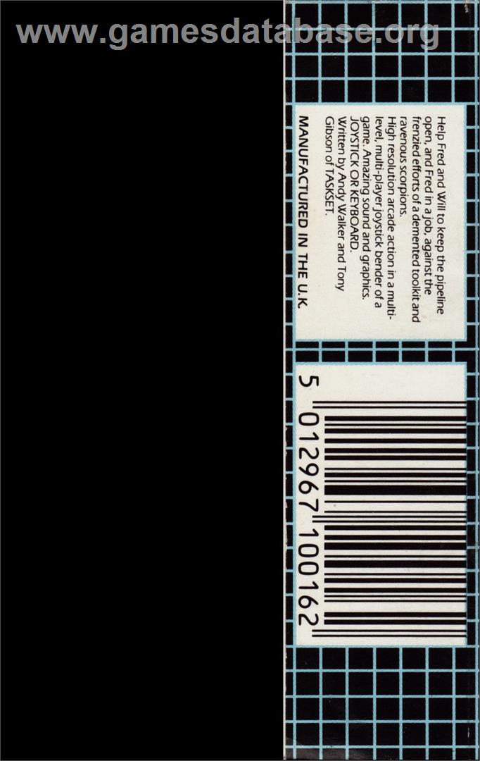 Super Pipeline II - Commodore 64 - Artwork - Box Back
