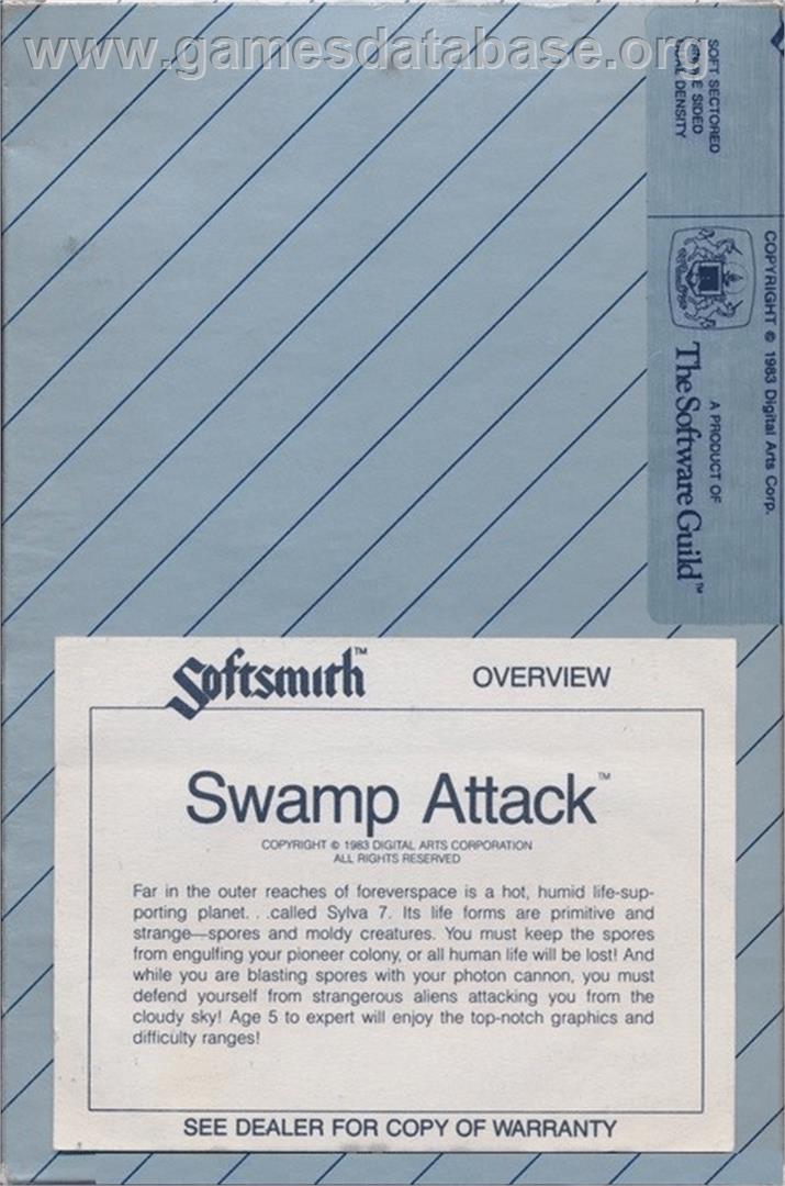 Swamp Attack - Commodore 64 - Artwork - Box Back