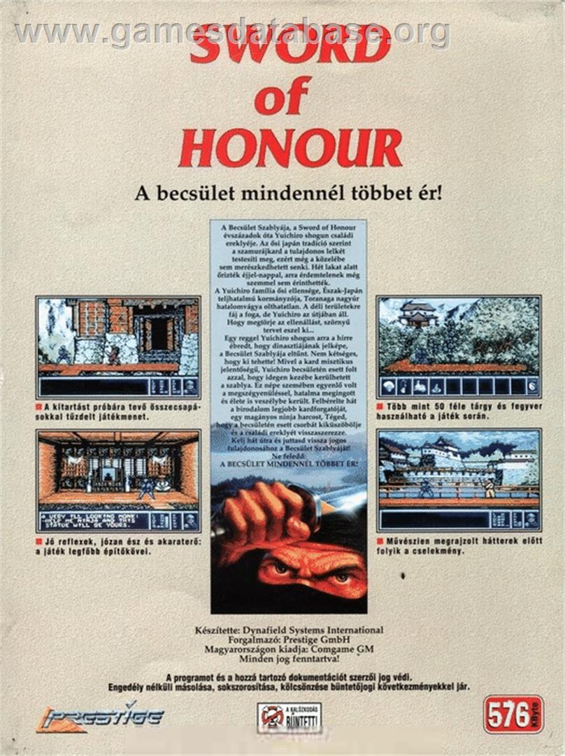 Sword of Honour - Commodore 64 - Artwork - Box Back