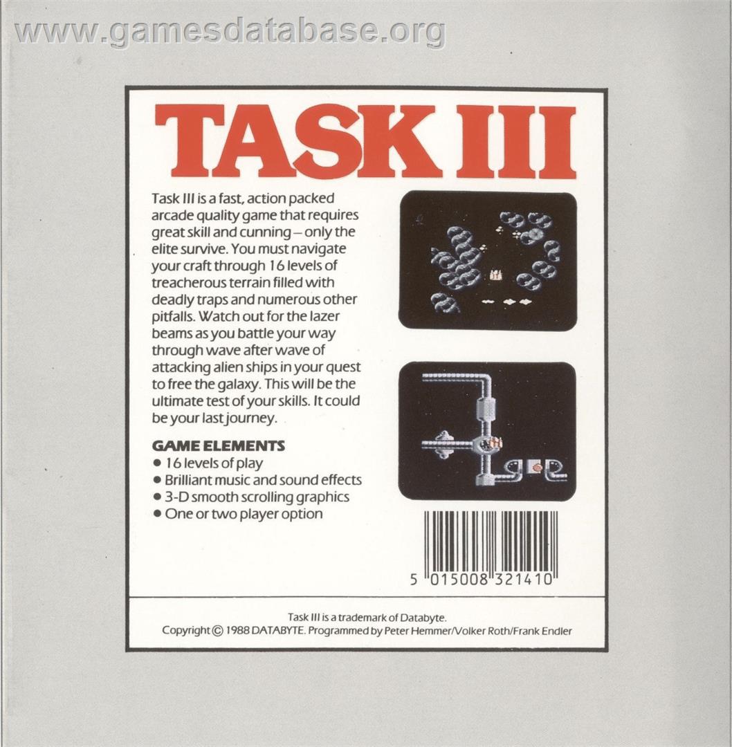 Task 3 - Commodore 64 - Artwork - Box Back