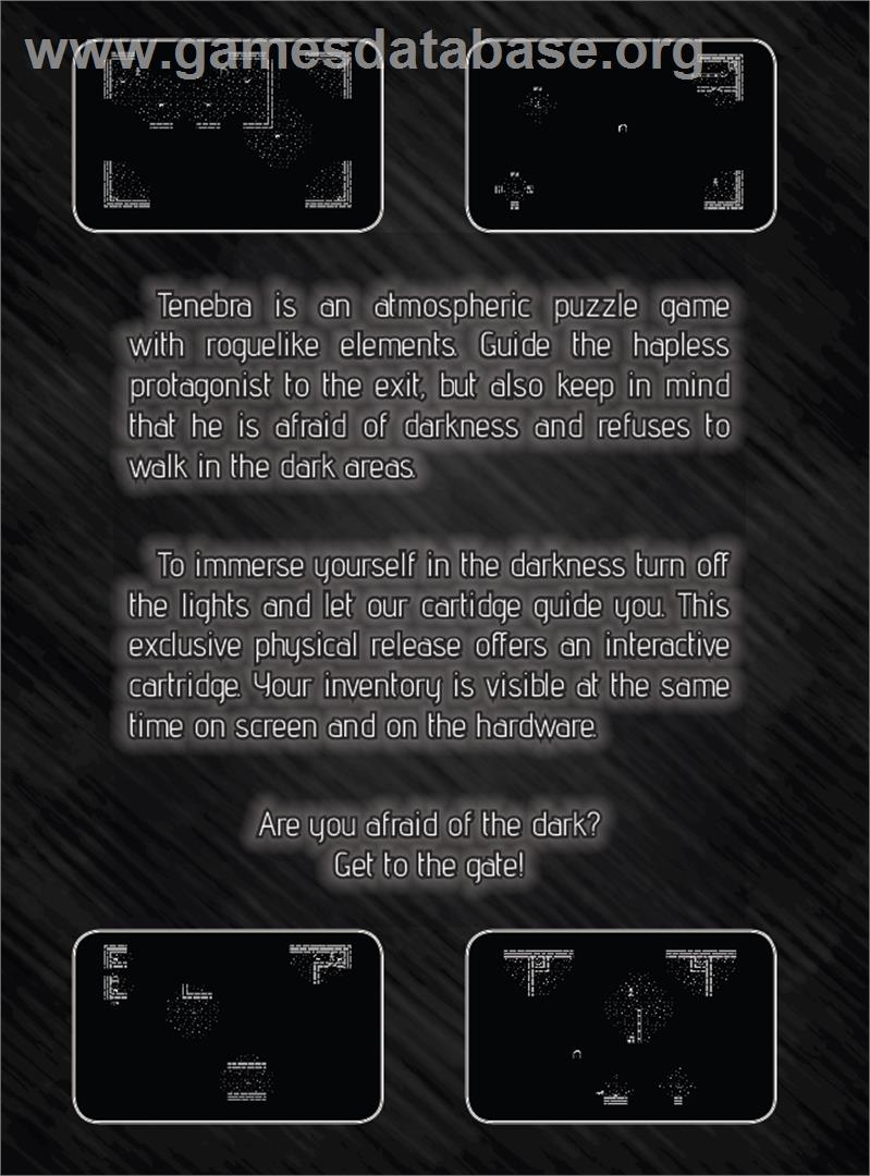Tenebra - Commodore 64 - Artwork - Box Back